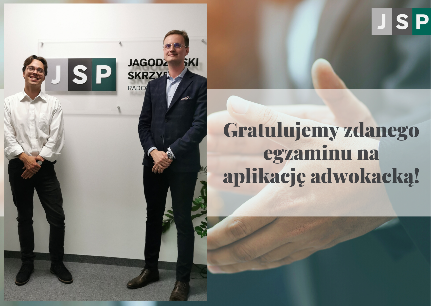 Zdany egzamin na aplikację adwokacką Marcin Kukuć i Szymon Pawlak